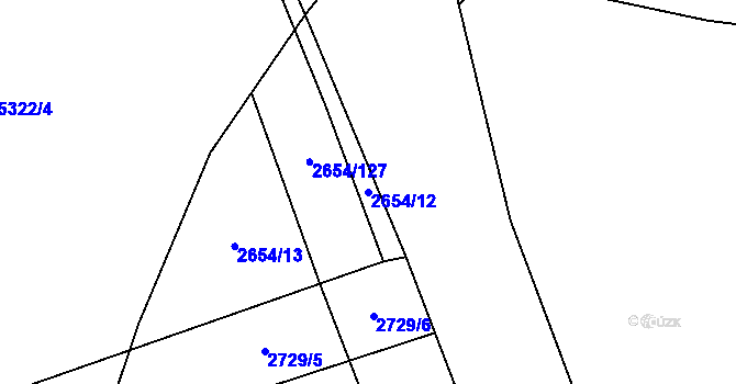 Parcela st. 2654/12 v KÚ Sudoměřice, Katastrální mapa