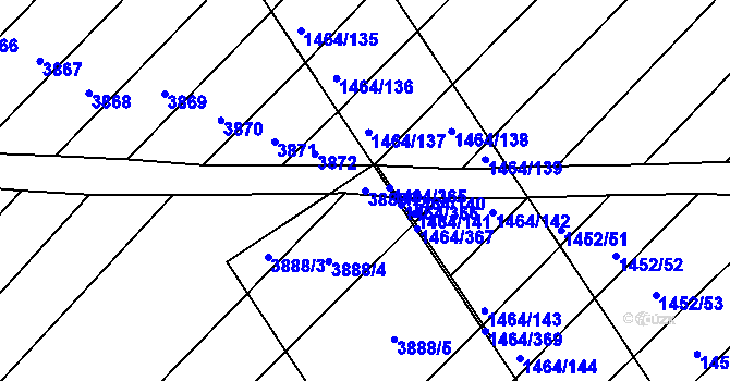 Parcela st. 3888/2 v KÚ Sudoměřice, Katastrální mapa