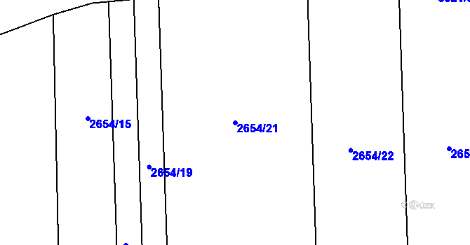 Parcela st. 2654/21 v KÚ Sudoměřice, Katastrální mapa