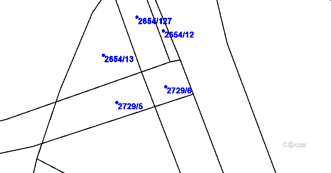 Parcela st. 2729/6 v KÚ Sudoměřice, Katastrální mapa