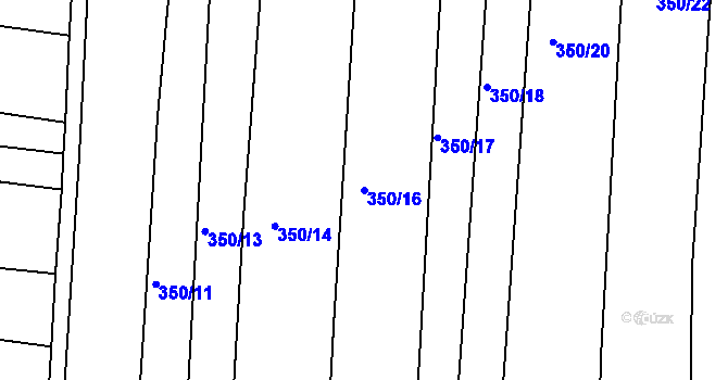 Parcela st. 350/16 v KÚ Bechyňská Smoleč, Katastrální mapa