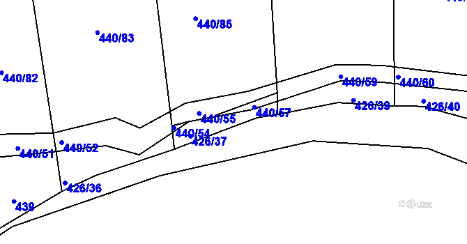Parcela st. 426/38 v KÚ Bechyňská Smoleč, Katastrální mapa