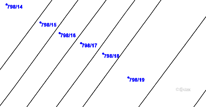 Parcela st. 798/18 v KÚ Bežerovice, Katastrální mapa