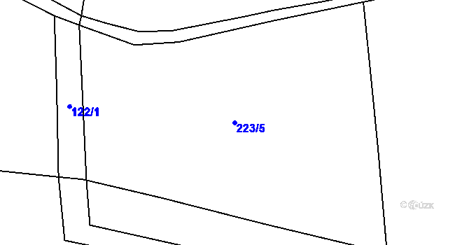 Parcela st. 223/5 v KÚ Černýšovice, Katastrální mapa