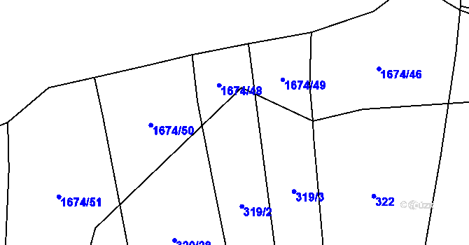 Parcela st. 320/26 v KÚ Černýšovice, Katastrální mapa