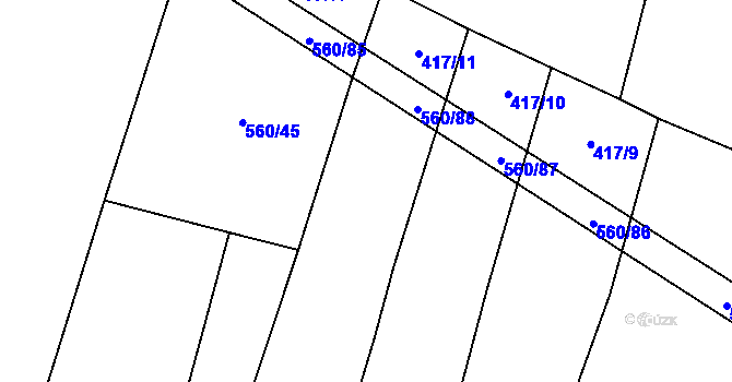 Parcela st. 560/48 v KÚ Černýšovice, Katastrální mapa