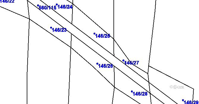 Parcela st. 560/118 v KÚ Černýšovice, Katastrální mapa