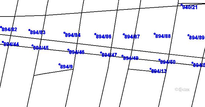 Parcela st. 894/48 v KÚ Černýšovice, Katastrální mapa