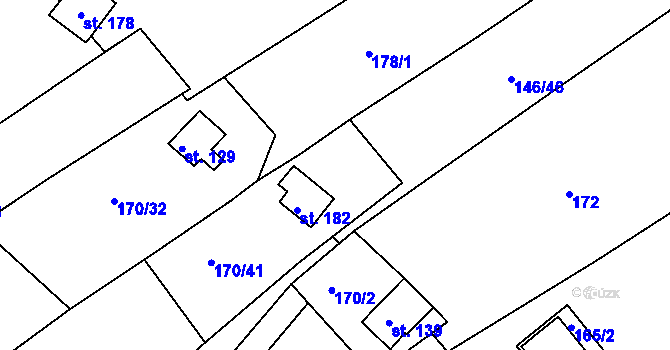 Parcela st. 146/6 v KÚ Černýšovice, Katastrální mapa