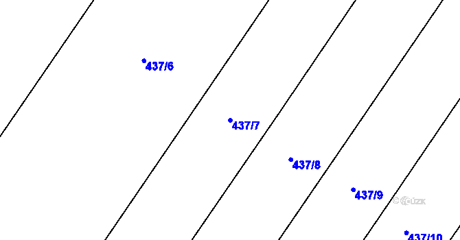Parcela st. 437/7 v KÚ Sudovo Hlavno, Katastrální mapa