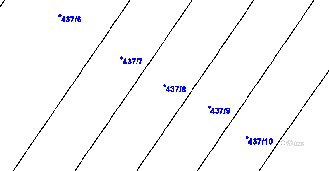 Parcela st. 437/8 v KÚ Sudovo Hlavno, Katastrální mapa
