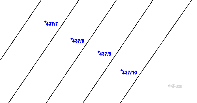 Parcela st. 437/9 v KÚ Sudovo Hlavno, Katastrální mapa