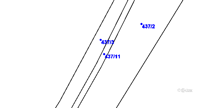 Parcela st. 437/11 v KÚ Sudovo Hlavno, Katastrální mapa
