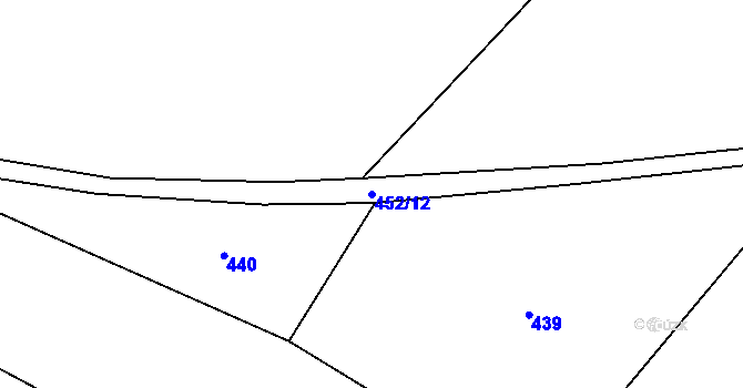 Parcela st. 452/12 v KÚ Sudovo Hlavno, Katastrální mapa