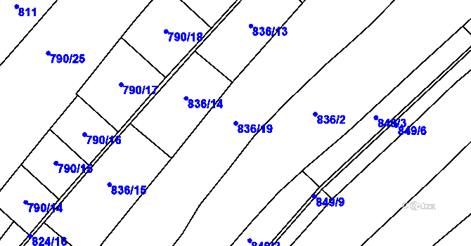 Parcela st. 836/19 v KÚ Sudovo Hlavno, Katastrální mapa