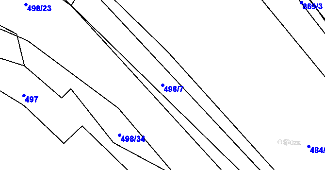 Parcela st. 498/7 v KÚ Sudslava, Katastrální mapa