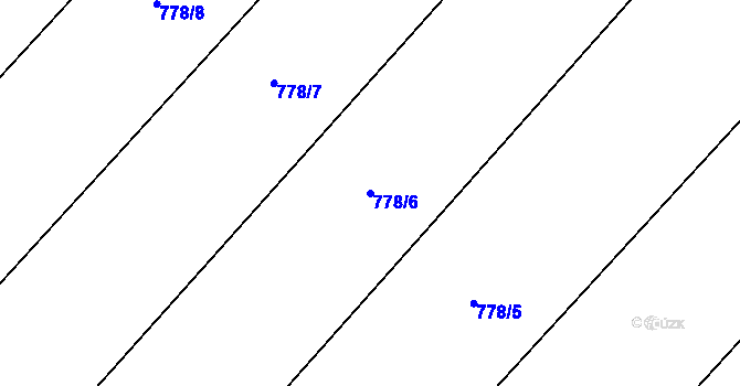 Parcela st. 778/6 v KÚ Sudslava, Katastrální mapa