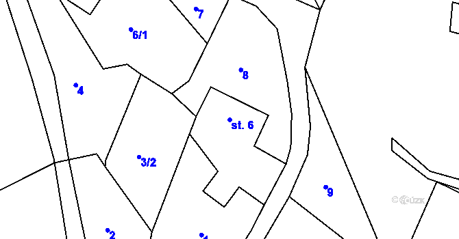 Parcela st. 6 v KÚ Suchá u Nejdku, Katastrální mapa