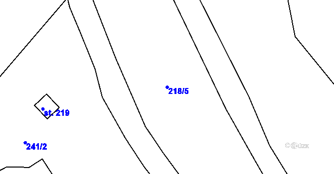 Parcela st. 218/5 v KÚ Suchá u Nejdku, Katastrální mapa