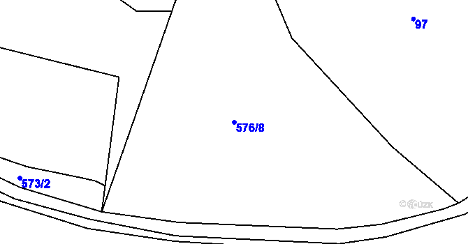 Parcela st. 576/8 v KÚ Suchá u Nejdku, Katastrální mapa
