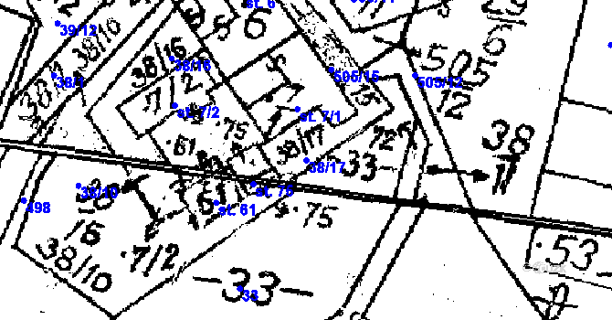 Parcela st. 38/17 v KÚ Květnov, Katastrální mapa