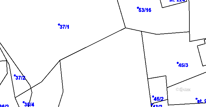 Parcela st. 43 v KÚ Suchá u Havlíčkova Brodu, Katastrální mapa
