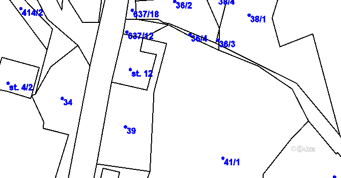 Parcela st. 41/3 v KÚ Suchá u Havlíčkova Brodu, Katastrální mapa