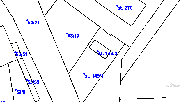 Parcela st. 149/2 v KÚ Suchá u Havlíčkova Brodu, Katastrální mapa