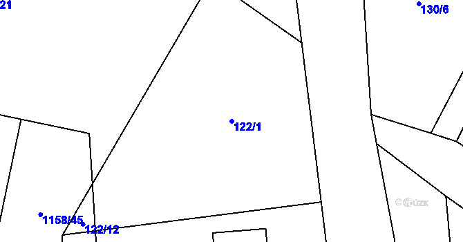 Parcela st. 122/1 v KÚ Suchá u Jihlavy, Katastrální mapa
