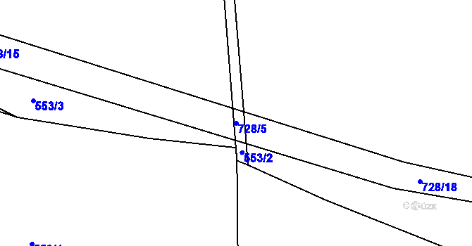 Parcela st. 728/5 v KÚ Suchá u Jihlavy, Katastrální mapa