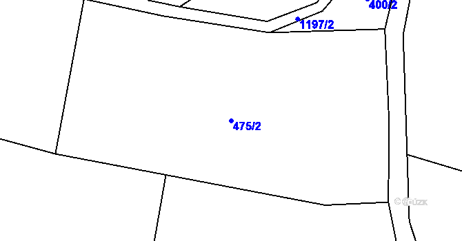 Parcela st. 475/2 v KÚ Suchá u Jihlavy, Katastrální mapa