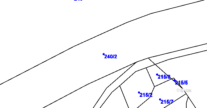 Parcela st. 240/2 v KÚ Suchá u Jihlavy, Katastrální mapa