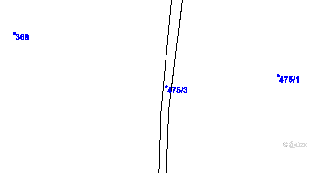 Parcela st. 475/3 v KÚ Suchá u Jihlavy, Katastrální mapa