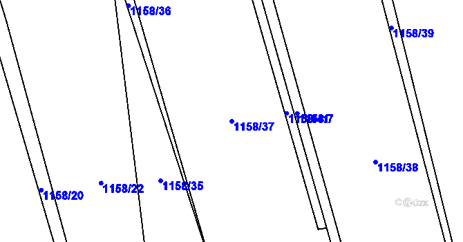 Parcela st. 1158/37 v KÚ Suchá u Jihlavy, Katastrální mapa