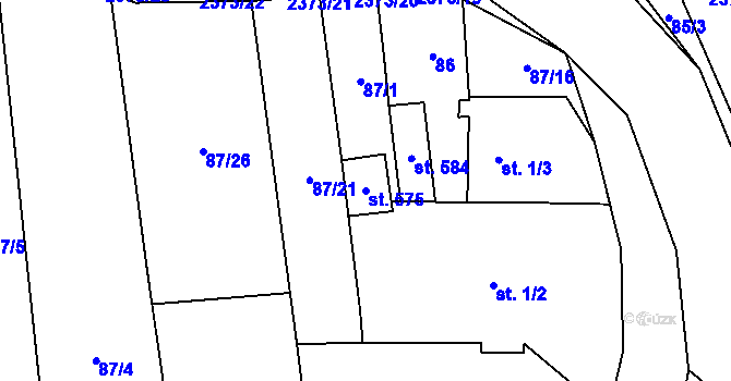 Parcela st. 575 v KÚ Suchá Loz, Katastrální mapa