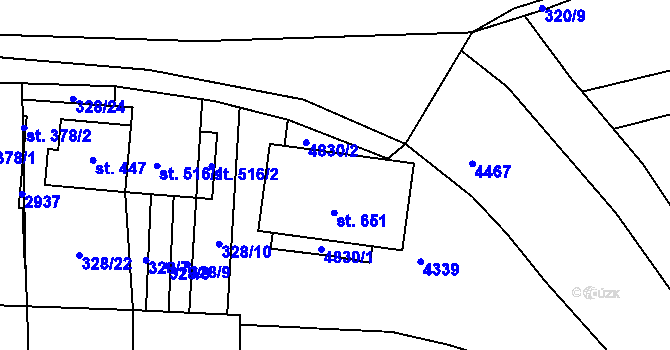 Parcela st. 228 v KÚ Suchá Loz, Katastrální mapa