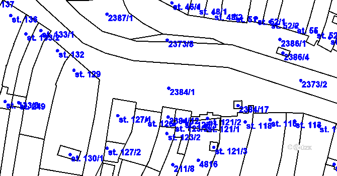 Parcela st. 2384/1 v KÚ Suchá Loz, Katastrální mapa