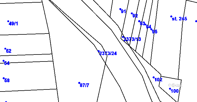 Parcela st. 2373/24 v KÚ Suchá Loz, Katastrální mapa