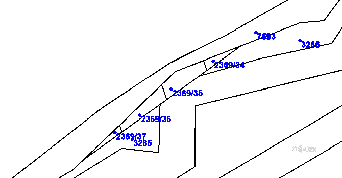 Parcela st. 2369/35 v KÚ Suchá Loz, Katastrální mapa