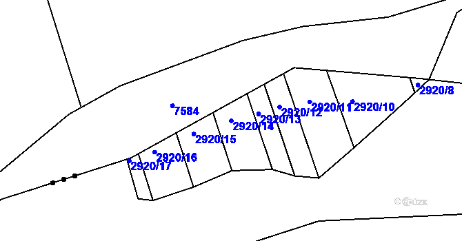 Parcela st. 2920/14 v KÚ Suchá Loz, Katastrální mapa