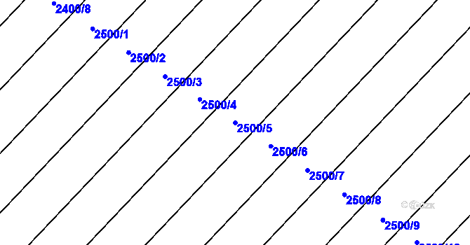 Parcela st. 2500/5 v KÚ Suchá Loz, Katastrální mapa