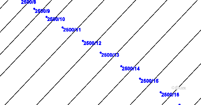 Parcela st. 2500/13 v KÚ Suchá Loz, Katastrální mapa