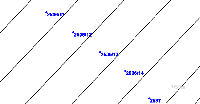 Parcela st. 2536/13 v KÚ Suchá Loz, Katastrální mapa