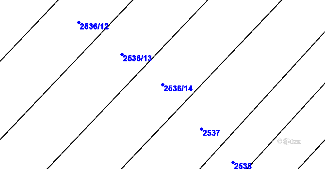 Parcela st. 2536/14 v KÚ Suchá Loz, Katastrální mapa