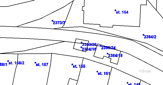 Parcela st. 2353/26 v KÚ Suchá Loz, Katastrální mapa