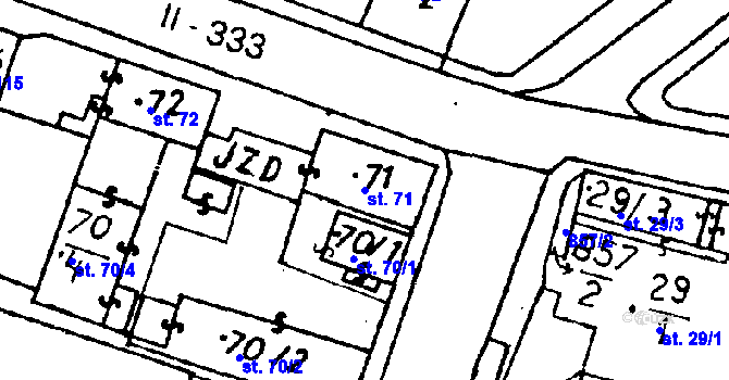 Parcela st. 71 v KÚ Suchdol u Kutné Hory, Katastrální mapa
