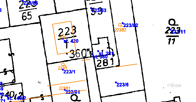 Parcela st. 281 v KÚ Suchdol u Kutné Hory, Katastrální mapa