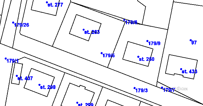 Parcela st. 179/5 v KÚ Suchdol u Kutné Hory, Katastrální mapa