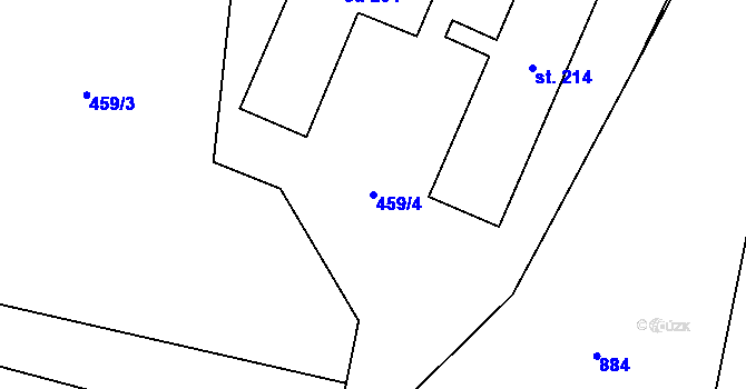 Parcela st. 459/4 v KÚ Suchdol u Kutné Hory, Katastrální mapa