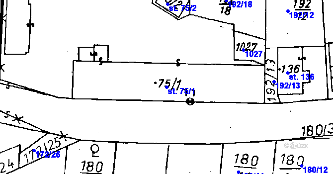 Parcela st. 75/1 v KÚ Suchdol u Kutné Hory, Katastrální mapa